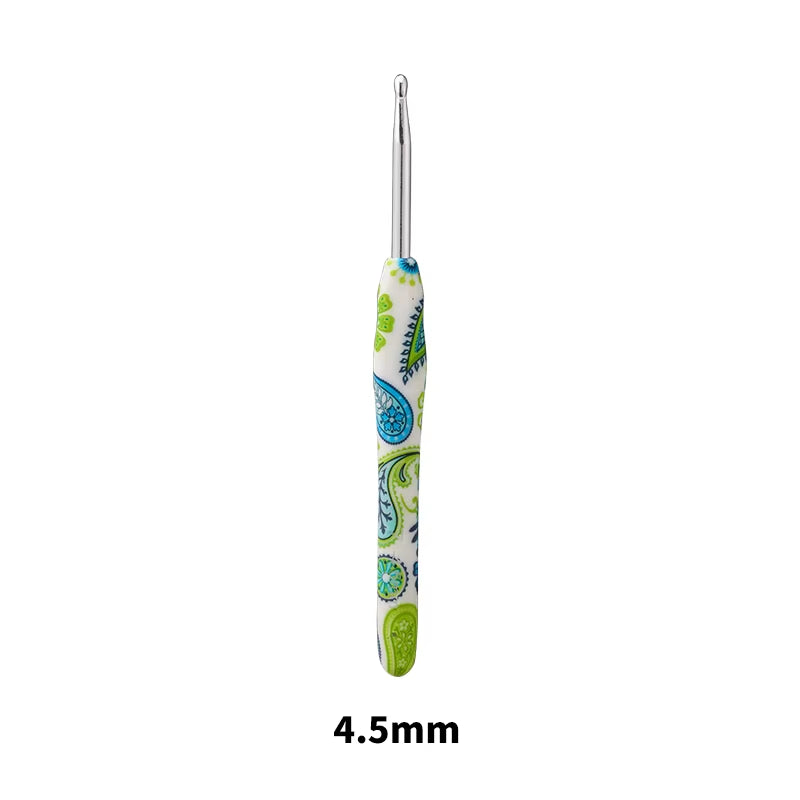 New Aluminum Crochet Hooks Cashew Flower Crochet Needles Ergonomic Crochet Kit for Beginners and Knitting Crocheting Yarn Gift