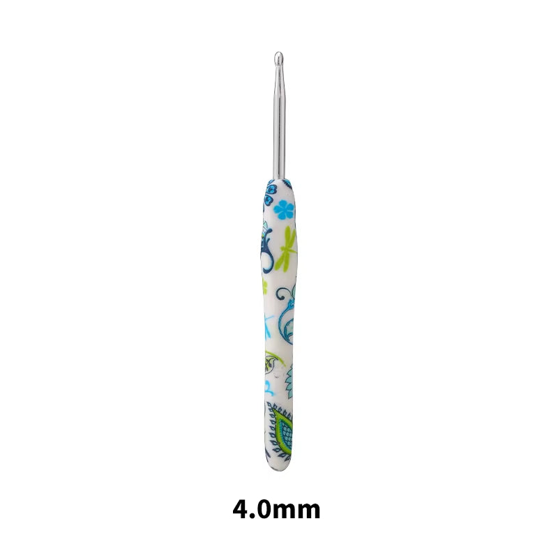 New Aluminum Crochet Hooks Cashew Flower Crochet Needles Ergonomic Crochet Kit for Beginners and Knitting Crocheting Yarn Gift