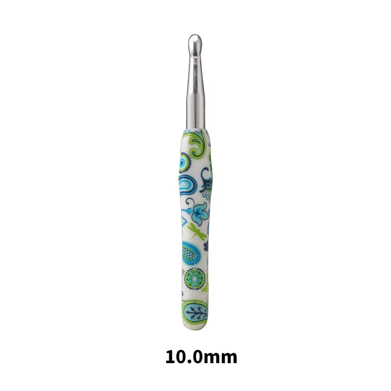 New Aluminum Crochet Hooks Cashew Flower Crochet Needles Ergonomic Crochet Kit for Beginners and Knitting Crocheting Yarn Gift