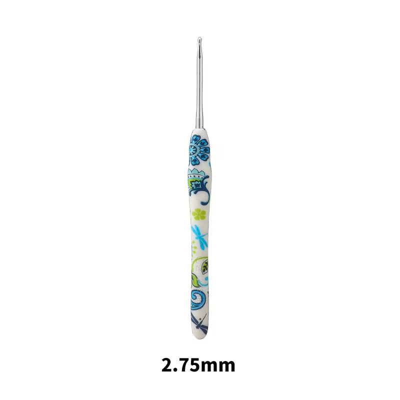New Aluminum Crochet Hooks Cashew Flower Crochet Needles Ergonomic Crochet Kit for Beginners and Knitting Crocheting Yarn Gift
