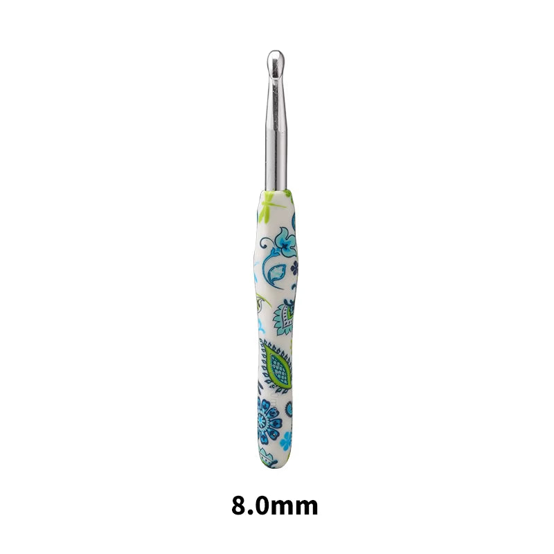 New Aluminum Crochet Hooks Cashew Flower Crochet Needles Ergonomic Crochet Kit for Beginners and Knitting Crocheting Yarn Gift