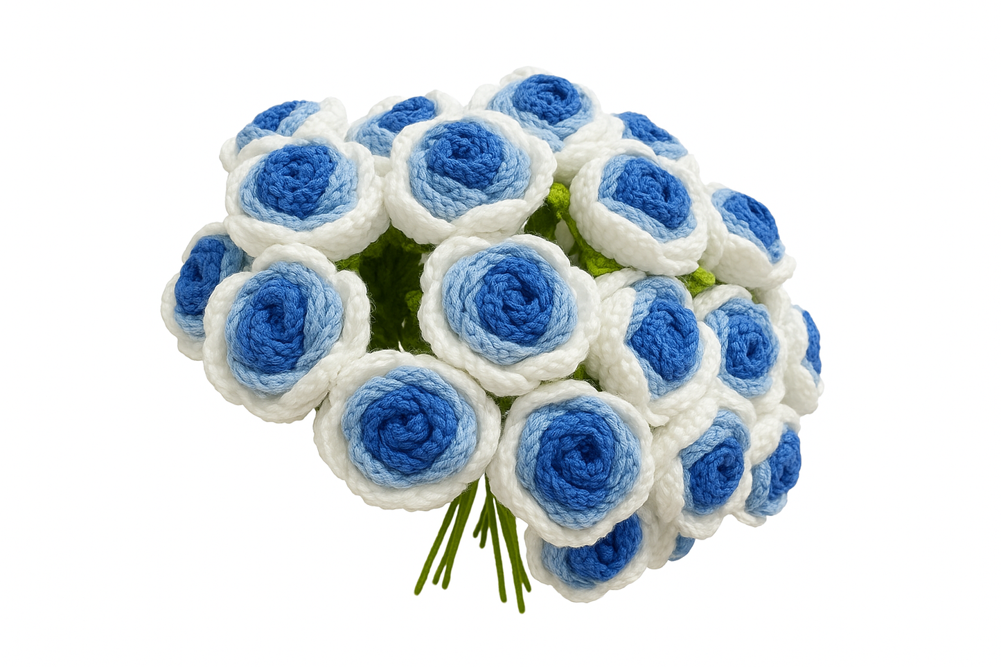 6 Pcs Fleurs en Crochet Rose | Bouquet de Roses Fait Main | Cadeau Romantique Durable