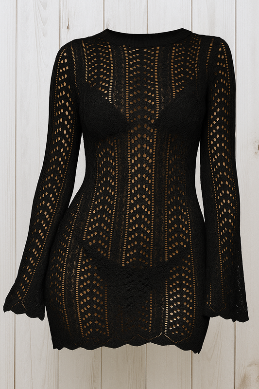 Robe Mini Crochet Kinsley – Élégance Bohème & Style Été Chic
