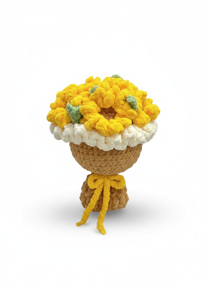 Crochet Bouquet de tournesols – Cadeau fait main DIY