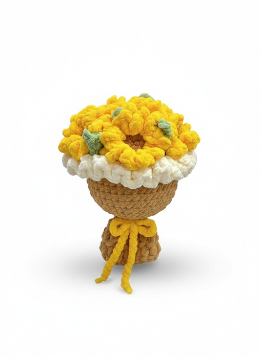Crochet Bouquet de tournesols – Cadeau fait main DIY