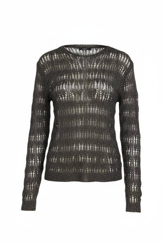 Haut en crochet fil pailleté – Élégance et brillance bohème