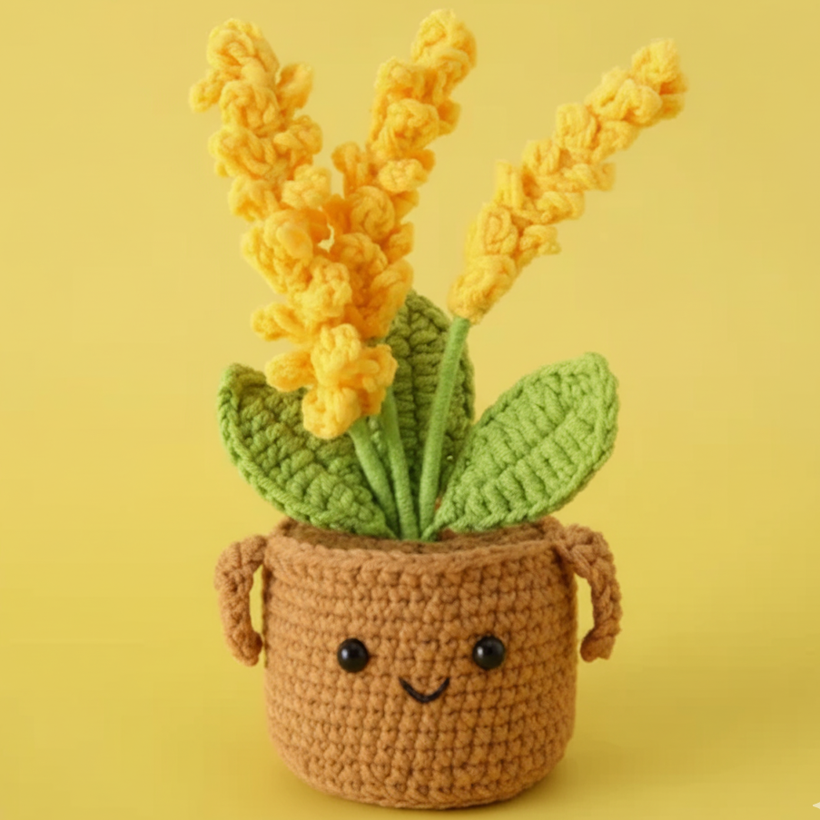 Fleurs de blé en crochet – Décoration artisanale unique