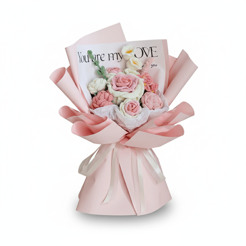 Roses en crochet – Bouquet et cadeaux artisanaux faits main