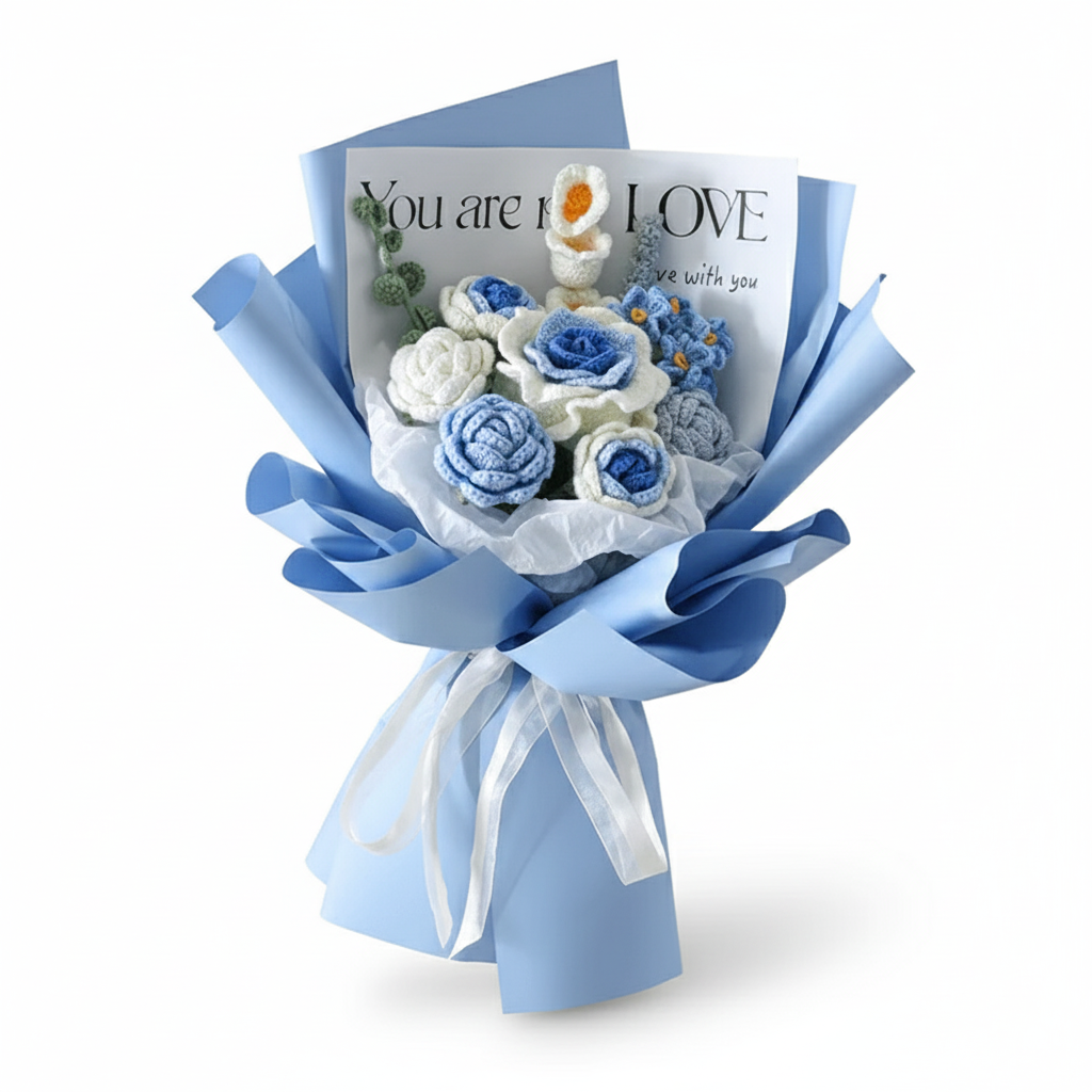 Roses en crochet – Bouquet et cadeaux artisanaux faits main