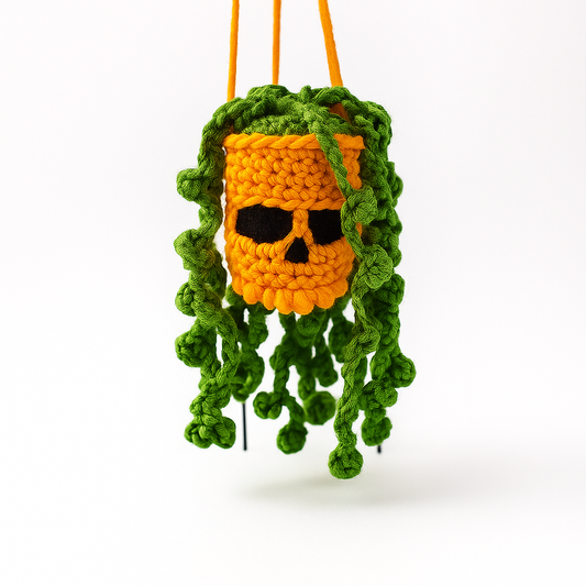 Succulentes en crochet – Déco gothique & Halloween artisanale