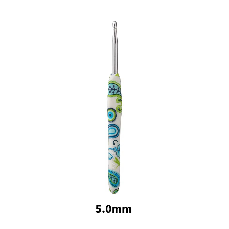 New Aluminum Crochet Hooks Cashew Flower Crochet Needles Ergonomic Crochet Kit for Beginners and Knitting Crocheting Yarn Gift