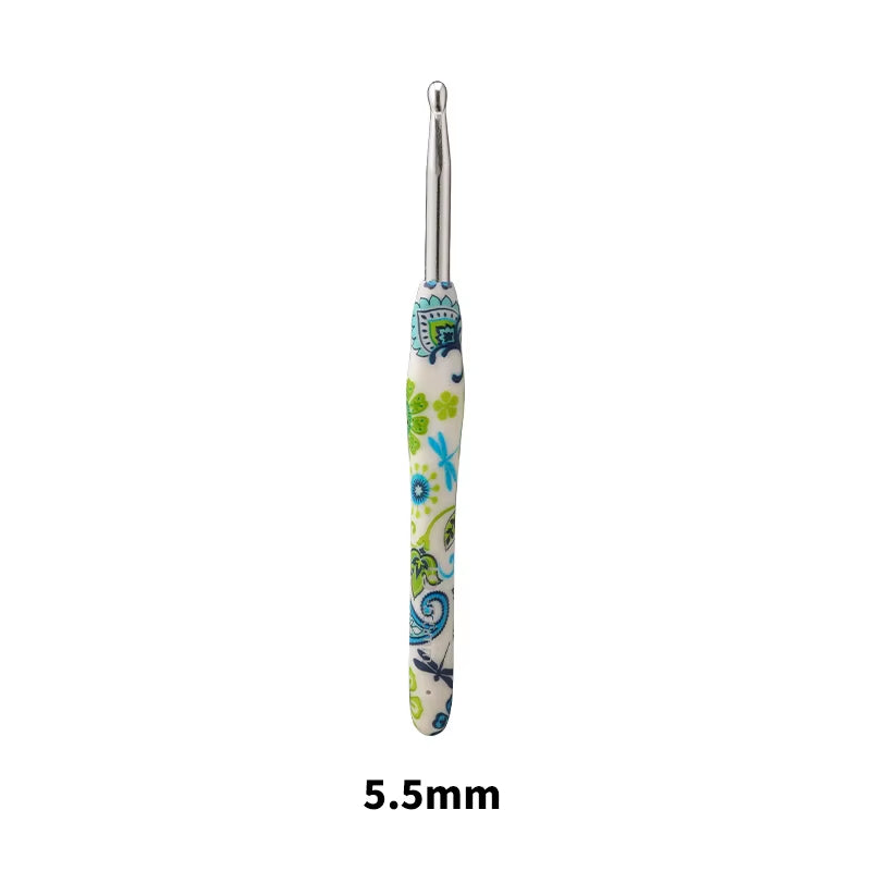 New Aluminum Crochet Hooks Cashew Flower Crochet Needles Ergonomic Crochet Kit for Beginners and Knitting Crocheting Yarn Gift