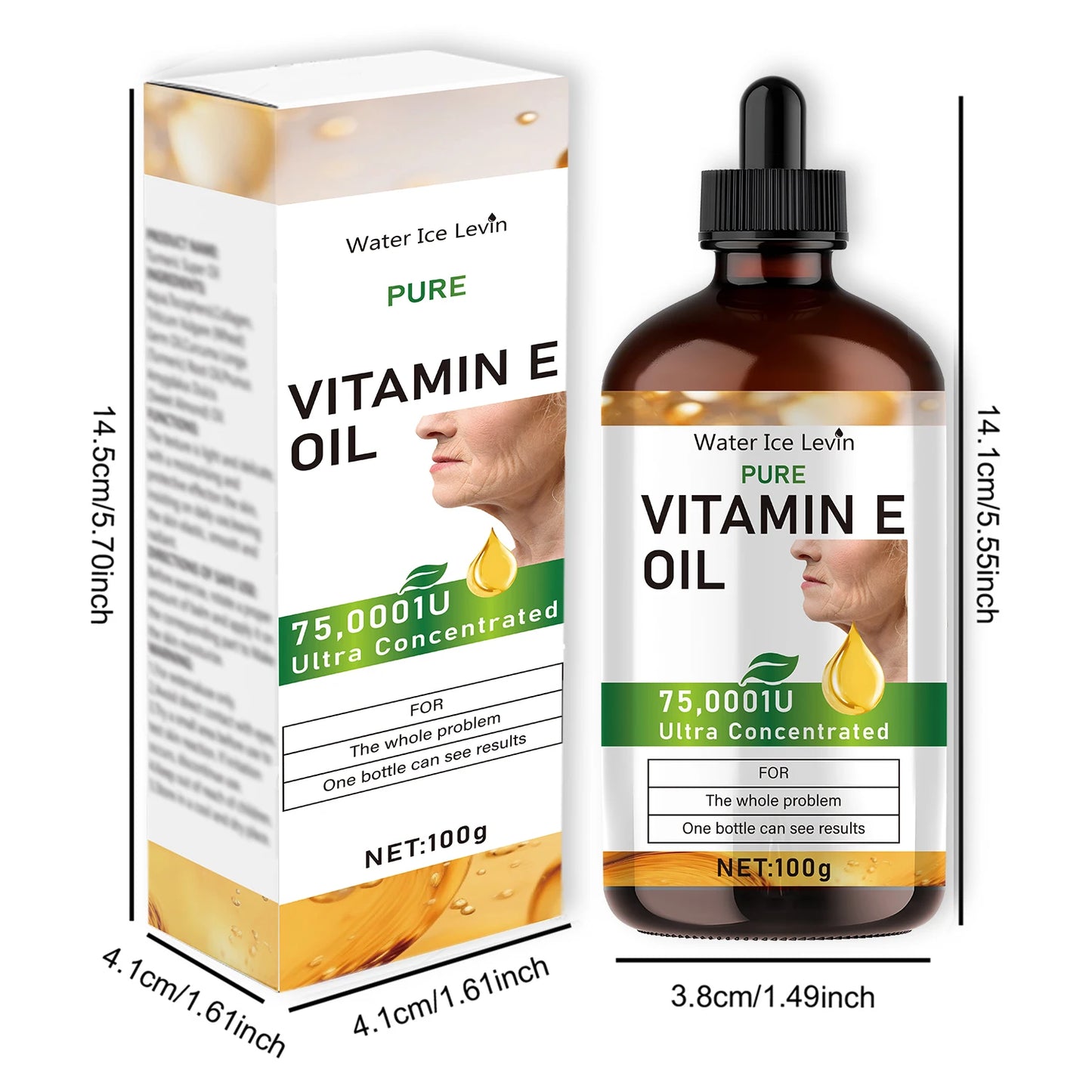 Vitamin E Essential Oil 100ml – Natural Massage & Skin Care Oil for Face, Body