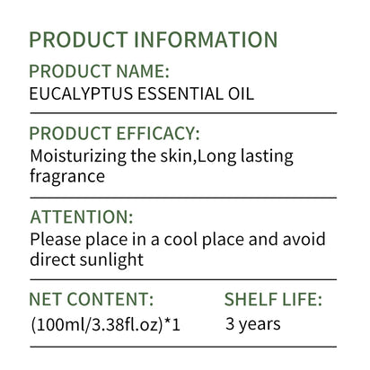 Eucalyptus Essential Oil for Face & Body – Moisturizing & Nourishing Skin Care Oil