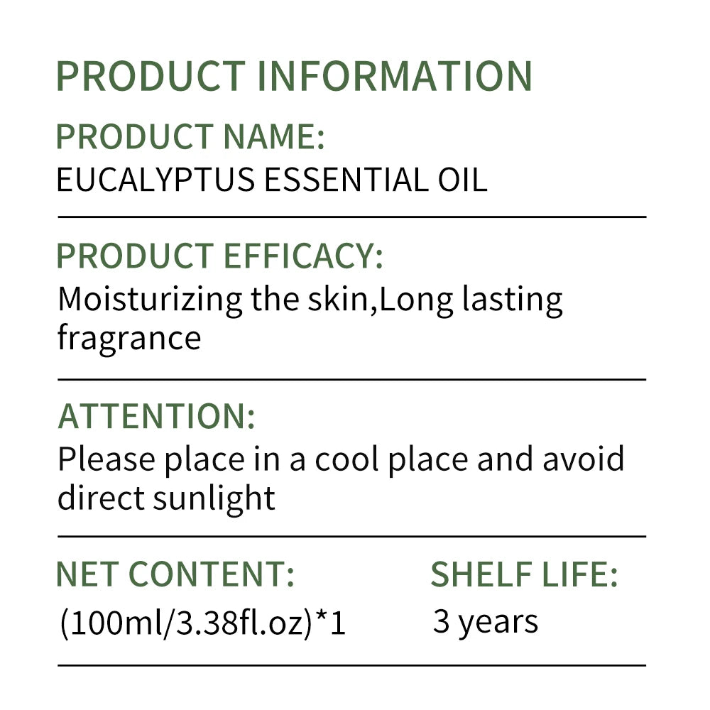 Eucalyptus Essential Oil for Face & Body – Moisturizing & Nourishing Skin Care Oil